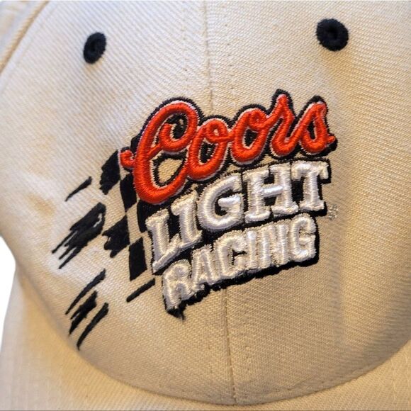 Coors Light Racing Unisex Cream Wool Blend Hat OS - Picture 3 of 5